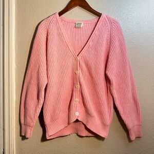 Nordstrom Pink Button-Up Cardigan